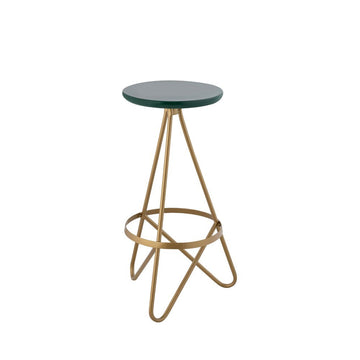 Spiroa 30" Modern Industrial Metal Backless Circular Bar Stool - JONATHAN Y